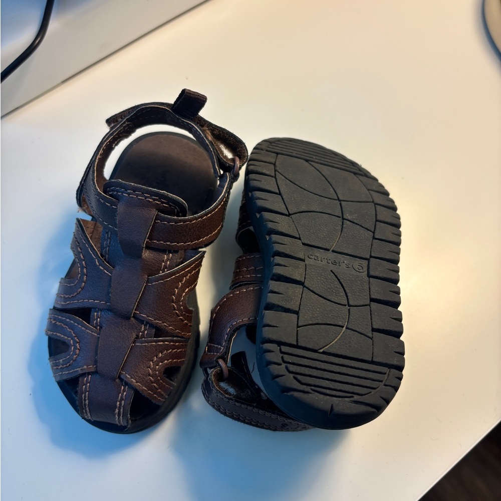 Carter's Dark Brown Kids Sandals size 5 $10